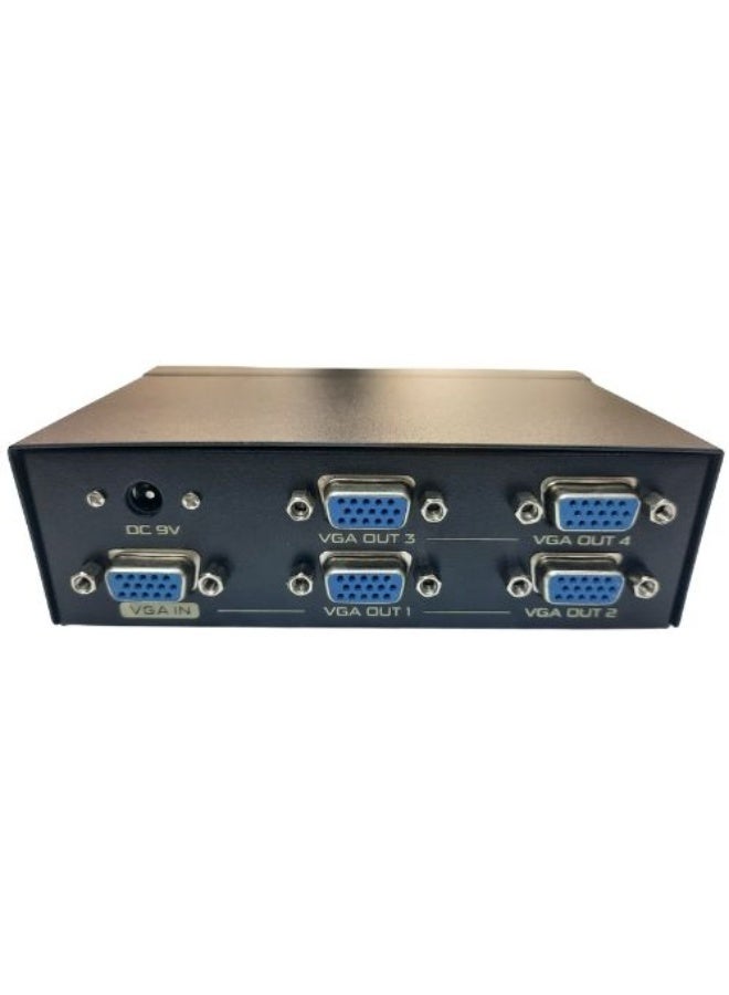 موزع إشارة VGA 1x4 | يدعم دقة 1920x1440 | عرض نطاق ترددي 250 ميجاهرتز | حاصل على شهادات CE وFCC - Image 3
